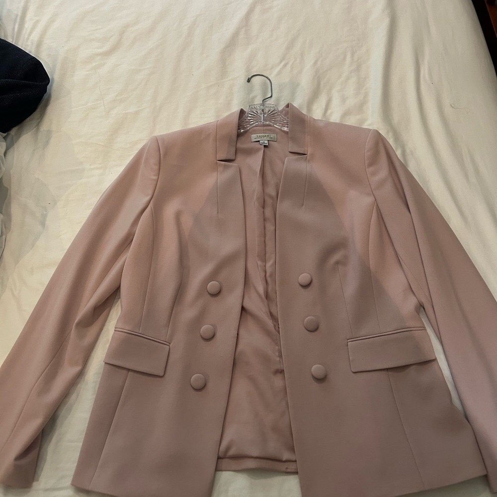 Women's Pink Double-Breasted Blazer